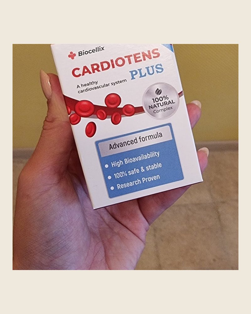 Cardiotens Plus – weiße Kapseldose mit Faltschachtel