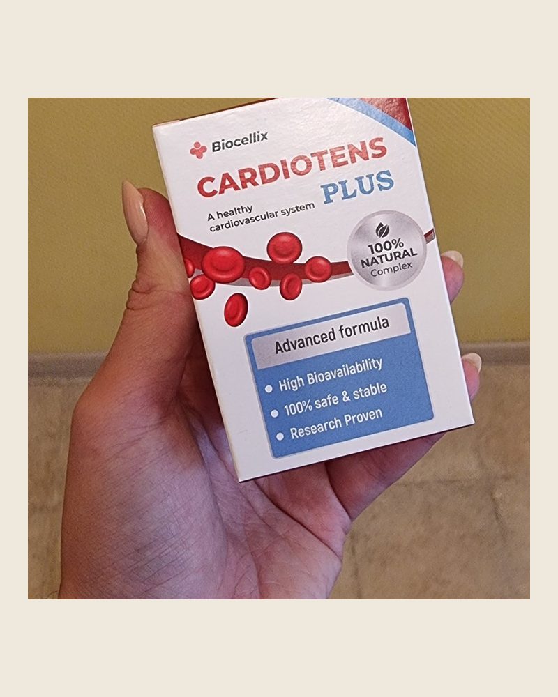 Cardiotens Plus – weiße Kapseldose mit Faltschachtel