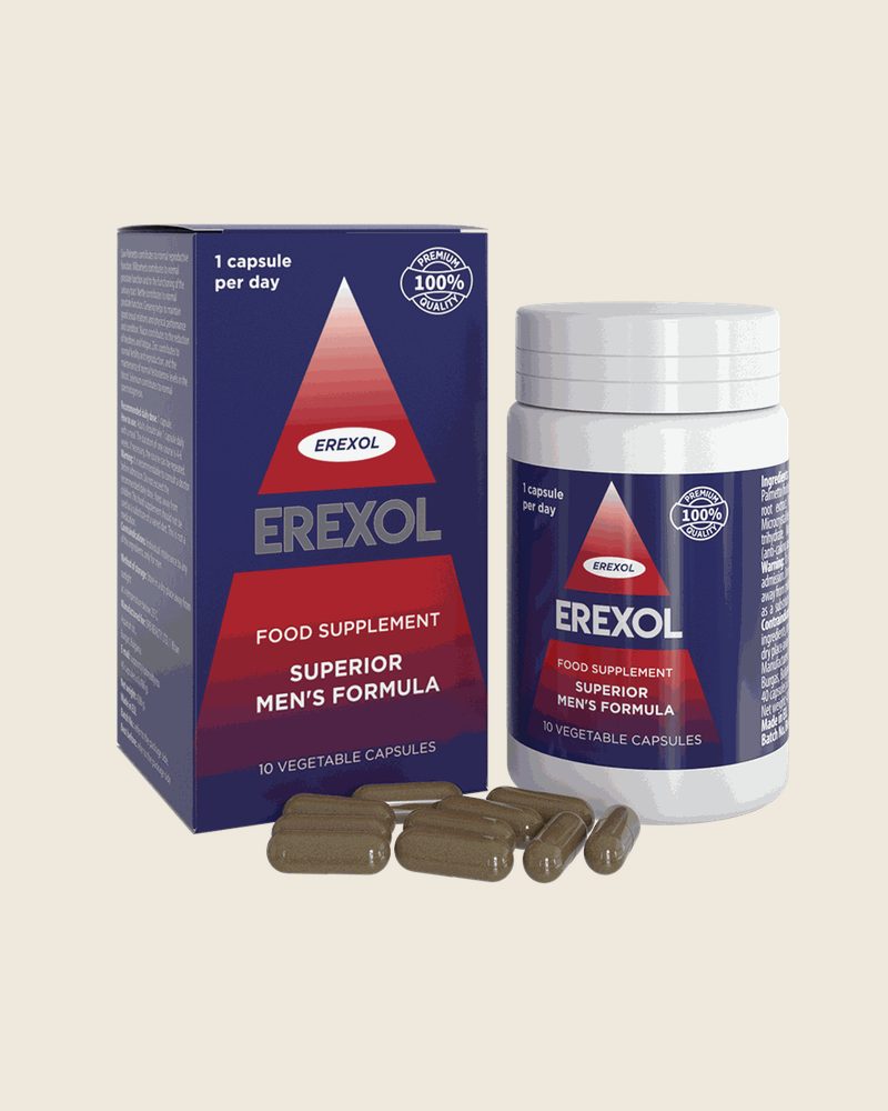 Erexol – Dose mit zehn pflanzlichen Kapseln