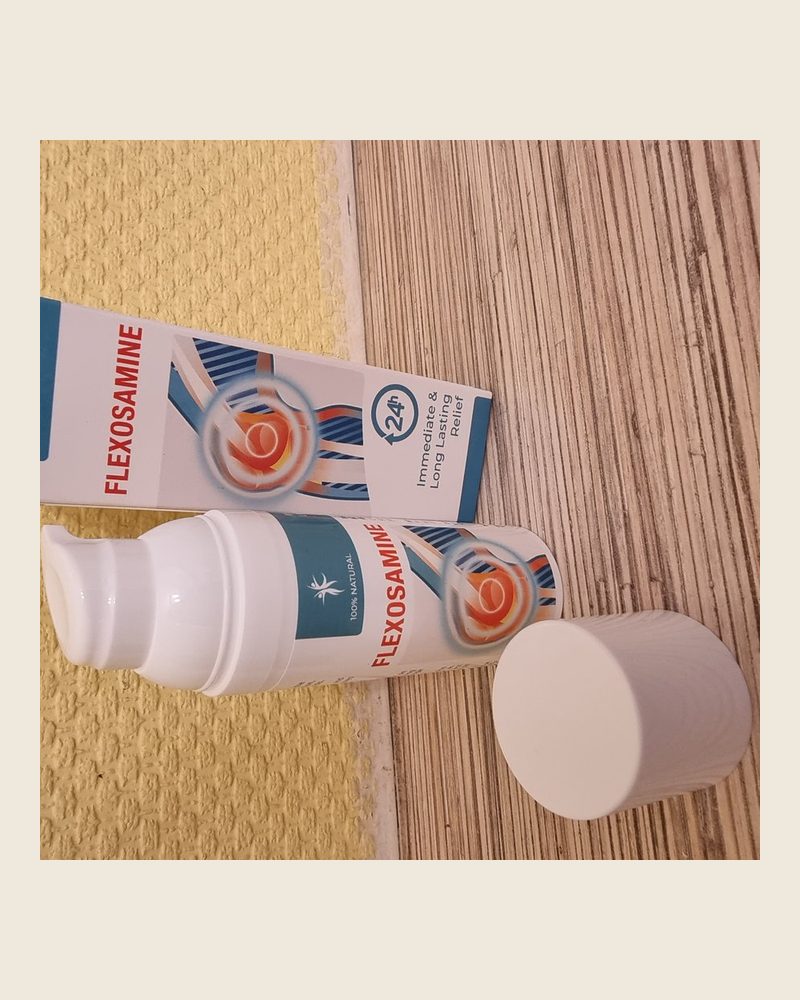 Flexosamine Gel – weiße Pumpflasche mit türkisfarbener Faltschachtel