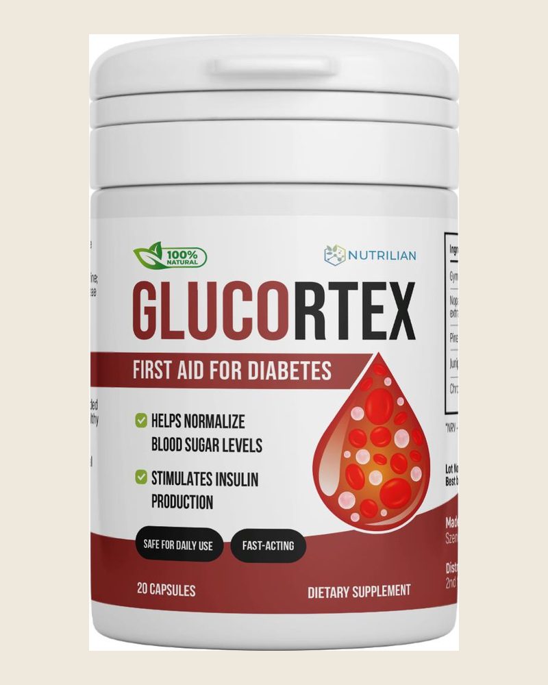 Glucortex – weiße Kapseldose mit 20 Kapseln