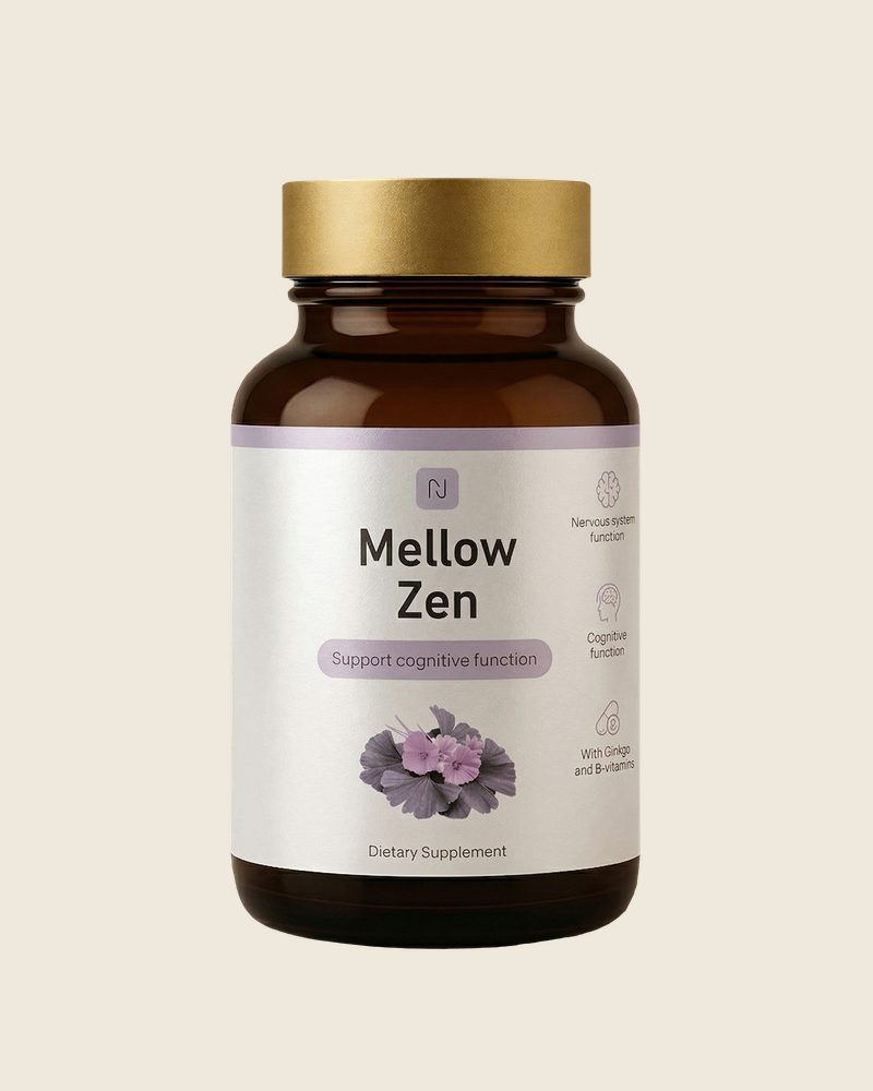 Mellow Zen – Braunglasdose mit goldenem Deckel