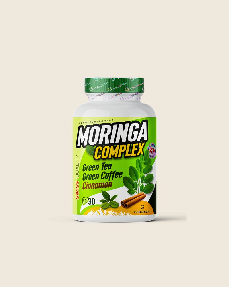 Moringa Complex – Kapseldose mit grünem Etikett