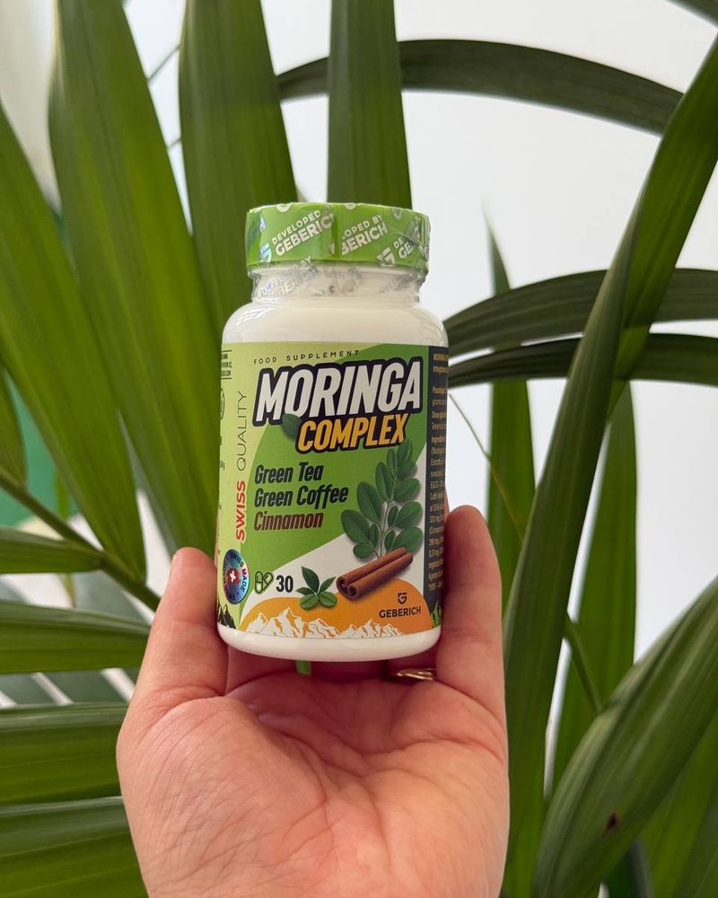 Moringa Complex – Kapseldose mit grünem Etikett