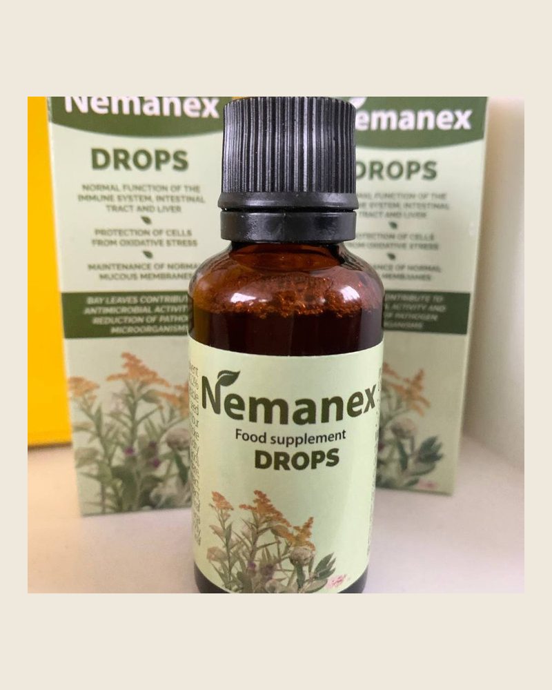 Nemanex – Braunglasflasche mit veganen Kräutertropfen
