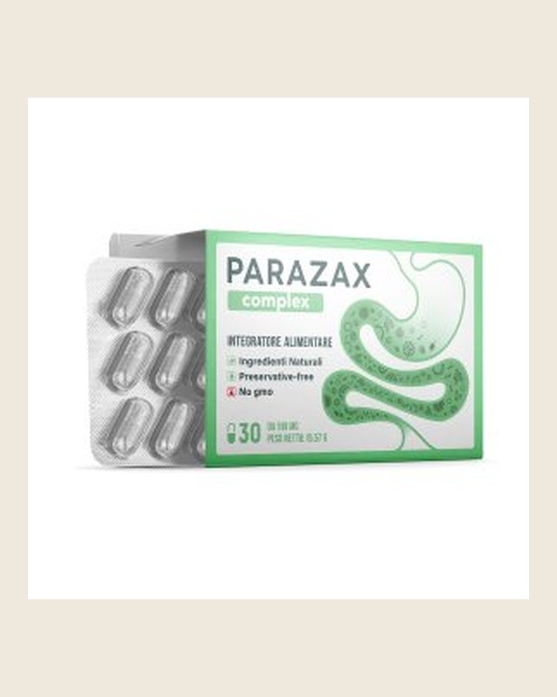 Parazax Complex – grüne Faltschachtel mit Blisterstreifen