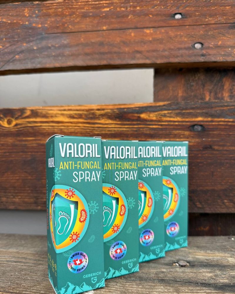 VALORIL – weiße Sprühflasche mit türkisfarbener Schachtel